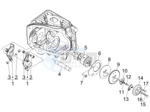 S 150 4T 2V E3 Taiwan drawing Rocking levers support unit