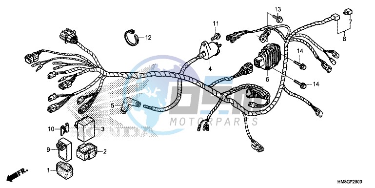 WIRE HARNESS (TRX250TM)