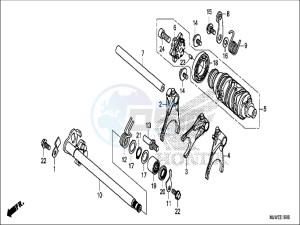 CBR500RAH CBR500R ED drawing GEARSHIFT DRUM