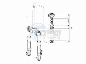 Beverly 300 RST 4T 4V ie E3 drawing Fork/steering tube - Steering bearing unit