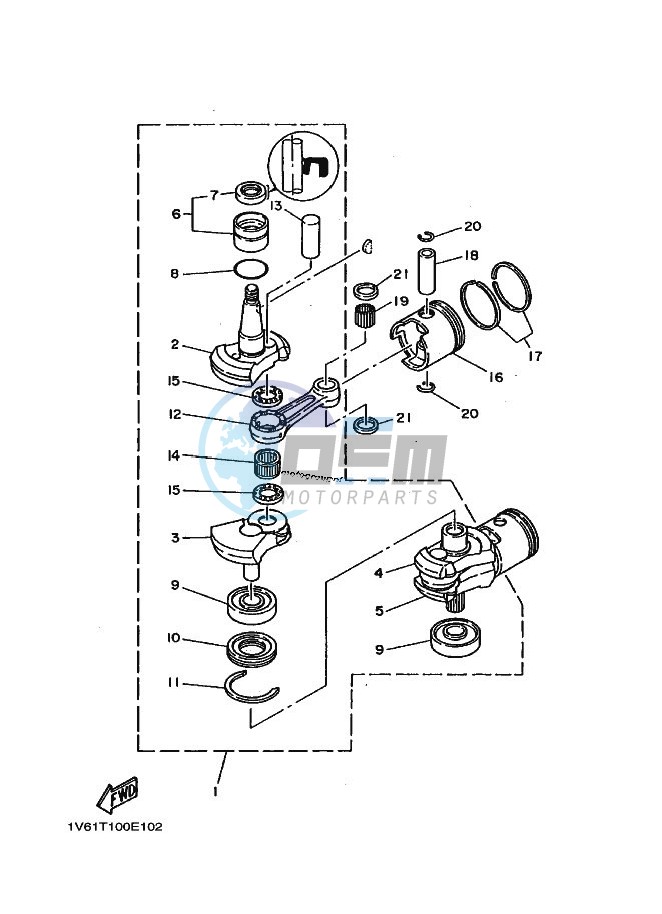 CRANKSHAFT--PISTON