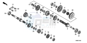 TRX250TMA U drawing TRANSMISSION