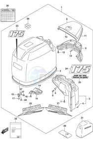 DF 175 drawing Engine Cover (Black) (C/R)