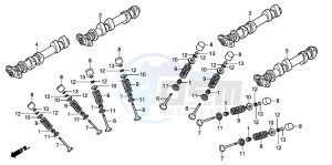 ST1300 drawing CAMSHAFT/VALVE