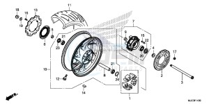 CBR650FE CBR650FE 2ED - (2ED) drawing REAR WHEEL