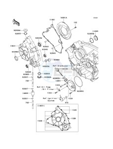 KVF 650 E [BRUTE FORCE 650 4X4 HARDWOODS GREEN HD] (E6F-E9F) E7F drawing ENGINE COVER-- S- -