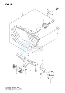 LT-Z400 (E28-E33) drawing REAR COMBINATION (E28)