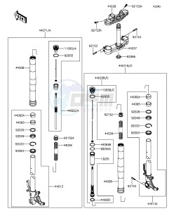 NINJA ZX-6R ABS ZX636FGFA GB XX (EU ME A(FRICA) drawing Front Fork