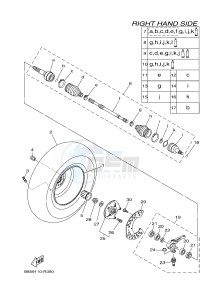 YXE700 YXE70WPAJ WOLVERINE R (B3D2) drawing FRONT WHEEL 2