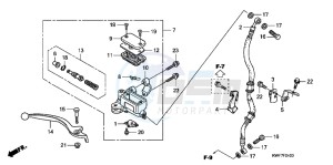 CBF125MD CBF125M UK - (E) drawing FR. BRAKE MASTER CYLINDER