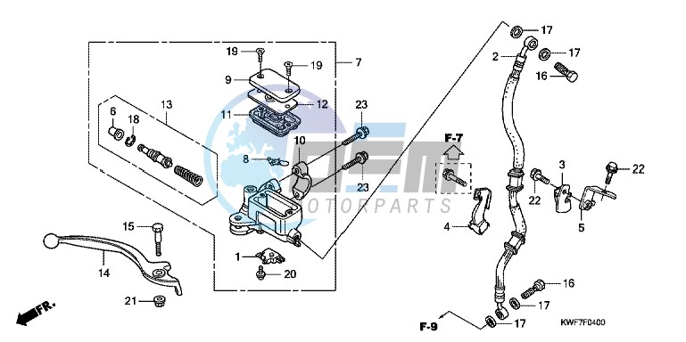 FR. BRAKE MASTER CYLINDER