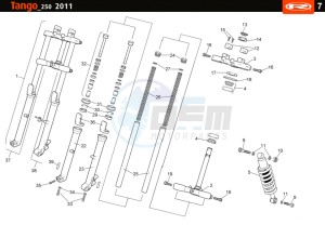 TANGO-250CC-4T-BLACK drawing SUSPENSION