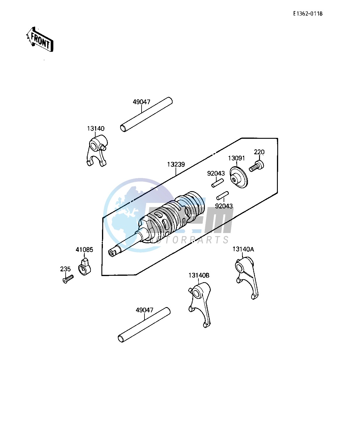 GEAR CHANGE DRUM_SHIFT FORK-- S- -