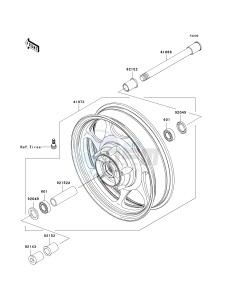 VN 2000 G [VULCAN 2000] (8F-9F) 0G9F drawing FRONT WHEEL