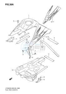 LT-R450 (E28-E33) drawing FUEL TANK COVER (MODEL K8)