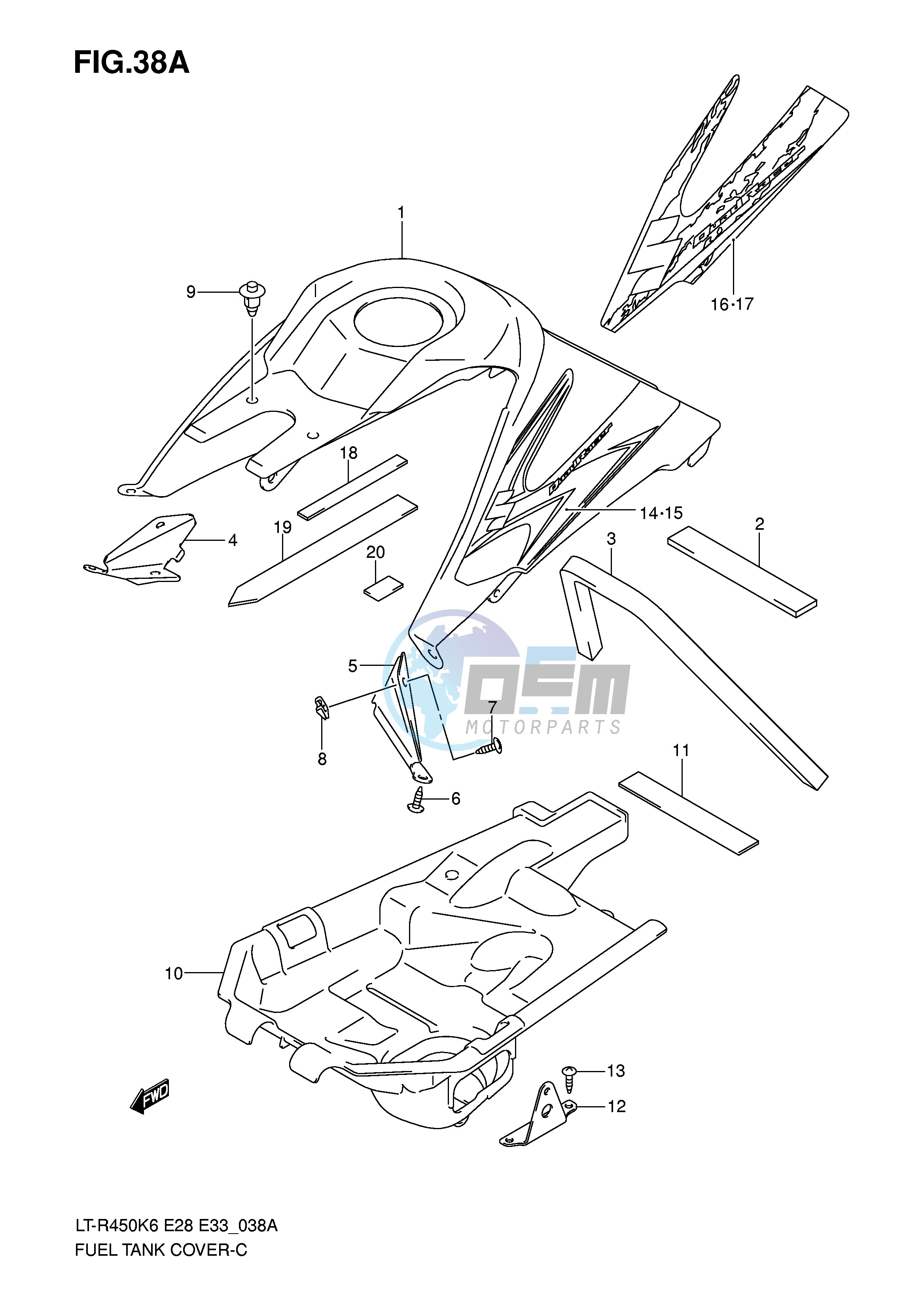 FUEL TANK COVER (MODEL K8)