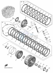 YZF1000D YZF-R1M (B4SD) drawing CLUTCH