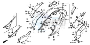 XL1000VA9 Ireland - (EK / ABS) drawing SEAT COWL/SIDE COVER