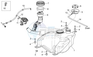 Scarabeo 125-200 ie Light drawing Fuel Tank