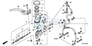 CB1000R9 UK - (E / MPH) drawing FR. BRAKE MASTER CYLINDER (CB1000R)