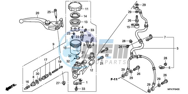 FR. BRAKE MASTER CYLINDER (CB1000R)