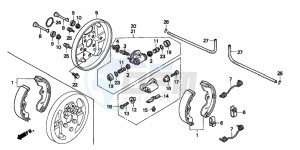 TRX300 FOURTRAX drawing FRONT BRAKE PANEL