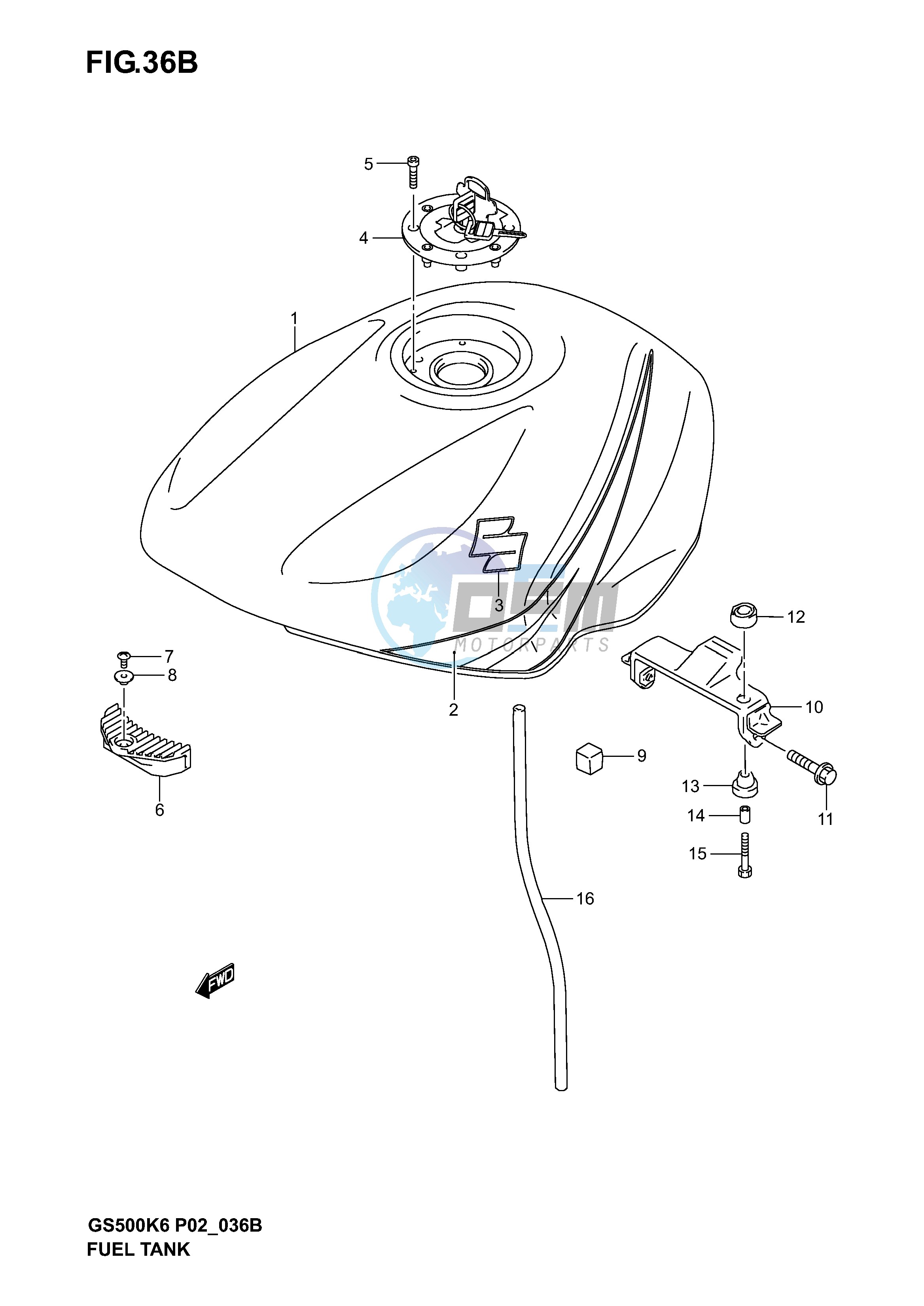 FUEL TANK (MODEL K5)