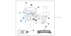 FES125A S-WING drawing TOP BOX 35 L BLACK