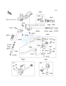 ZX 1000 D [NINJA ZX-10R] (D6F-D7FA) D6F drawing HANDLEBAR