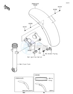 VULCAN S ABS EN650DHFA XX (EU ME A(FRICA) drawing Front Fender(s)