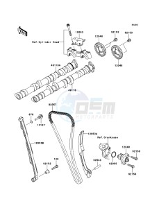 NINJA ZX-10R ZX1000D6F FR GB XX (EU ME A(FRICA) drawing Camshaft(s)/Tensioner