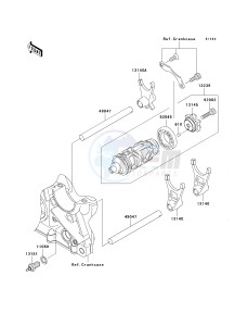 ZR 1000 B [Z1000] (7F-8F) 0B8F drawing GEAR CHANGE DRUM_SHIFT FORK-- S- -