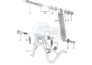 ZENITH N - 50 cc drawing REAR SUSPENSION