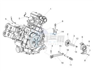 SHIVER 900 E4 ABS (NAFTA) drawing Engine-Completing part-Lever