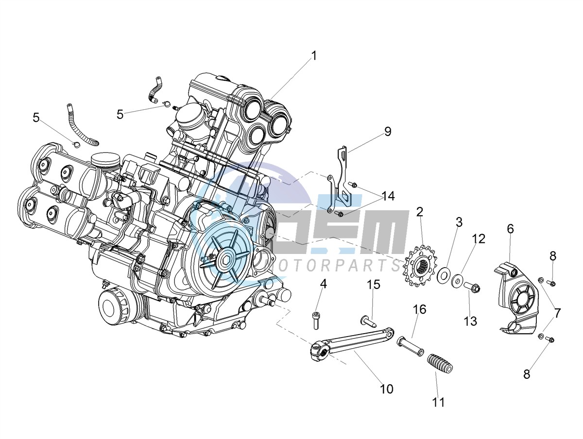 Engine-Completing part-Lever