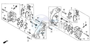 GL1500A GOLDWING ASPENCADE drawing FRONT BRAKE CALIPER