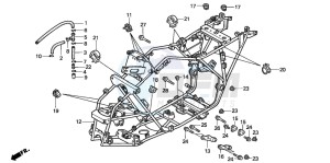 TRX300FW FOURTRAX 300 4X4 drawing FRAME BODY