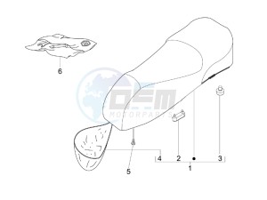 GTV 250 ie USA drawing Saddle - Tool roll