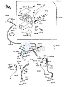 ZX 900 A [NINJA] (A3) NINJA 900 drawing FRONT MASTER CYLINDER