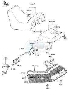 ZX 600 A [NINJA 600] (A1-A2) [NINJA 600] drawing SEAT_SEAT COVER -- ZX600-A1- -