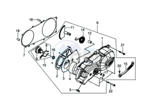 MIO 100 drawing CRANKCASE COVER LEFT