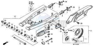 XL700V9 UK - (E / MKH) drawing SWINGARM