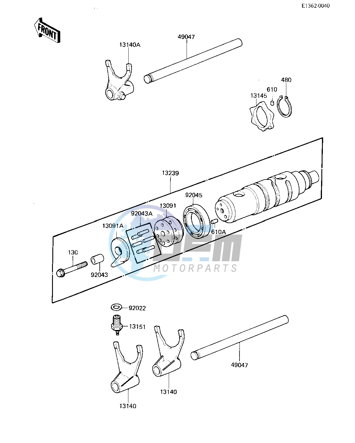 GEAR CHANGE DRUM & FORKS