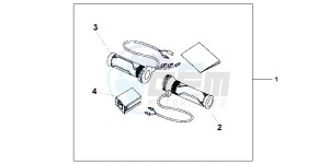 VFR1200FD VFR1200F UK - (E) drawing GRIP HEATER(12A T