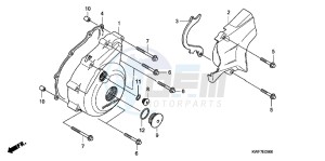 CBF125MD CBF125M UK - (E) drawing LEFT CRANKCASE COVER