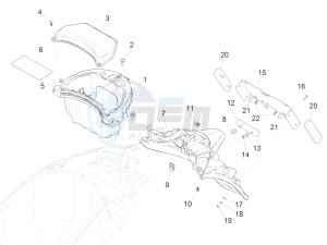 LIBERTY 150 150 IGET 4T 3V IE ABS (NAFTA) drawing Rear cover - Splash guard