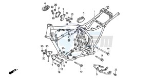 XR200R drawing FRAME BODY