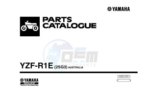 YZF-R1 YZF-R1E 998 R1 (2SG3) drawing .1-Front-Page