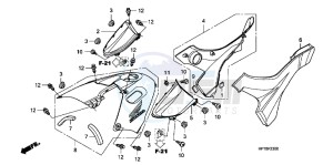 TRX420FPAC TRX420 ED drawing SIDE COVER/TANK COVER