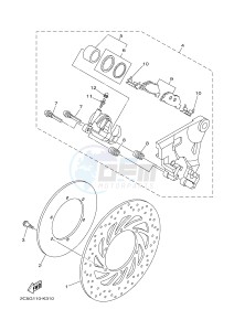 XV1900A MIDNIGHT STAR (1CR4) drawing REAR BRAKE CALIPER